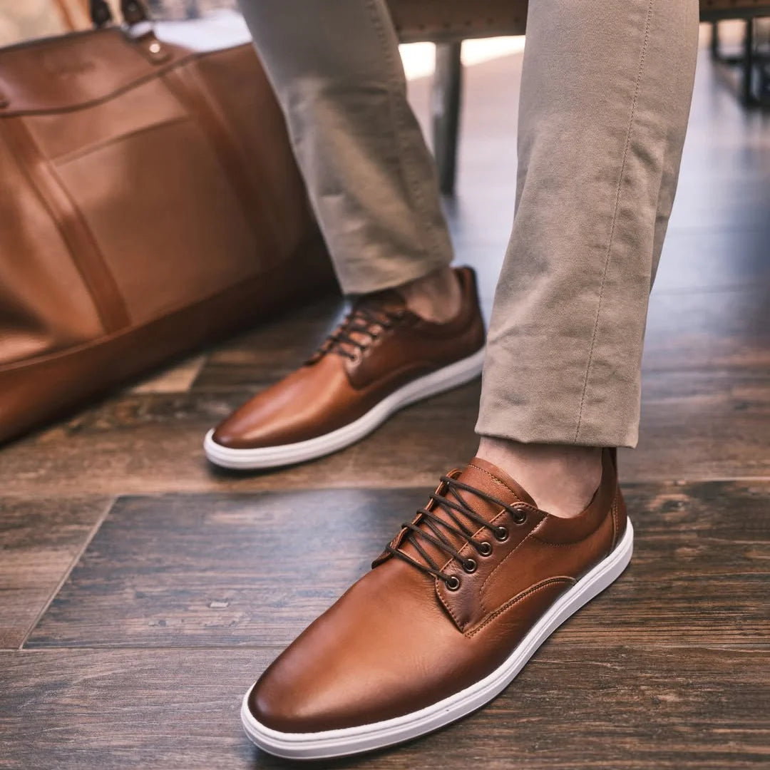 Zapatos casuales de suela baja y ortopedica para hombre
