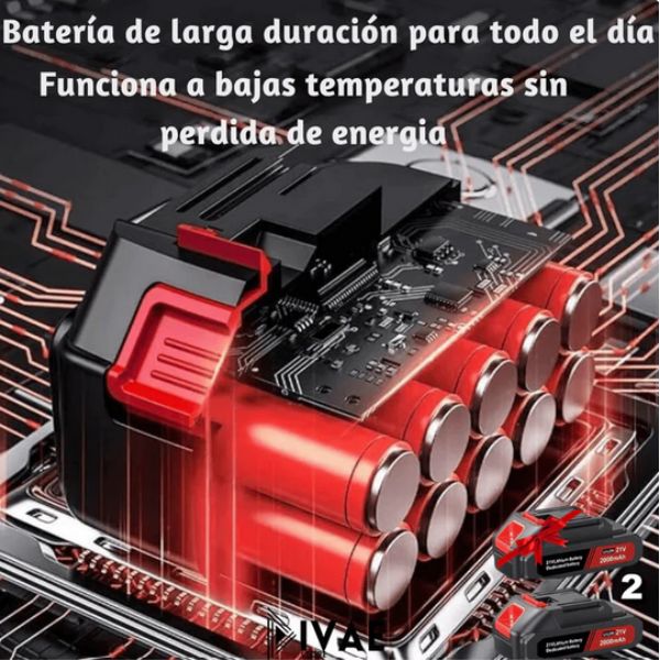 Soplador TURBOPRO 1800W® - 3 Baterías+Maletín Gratis