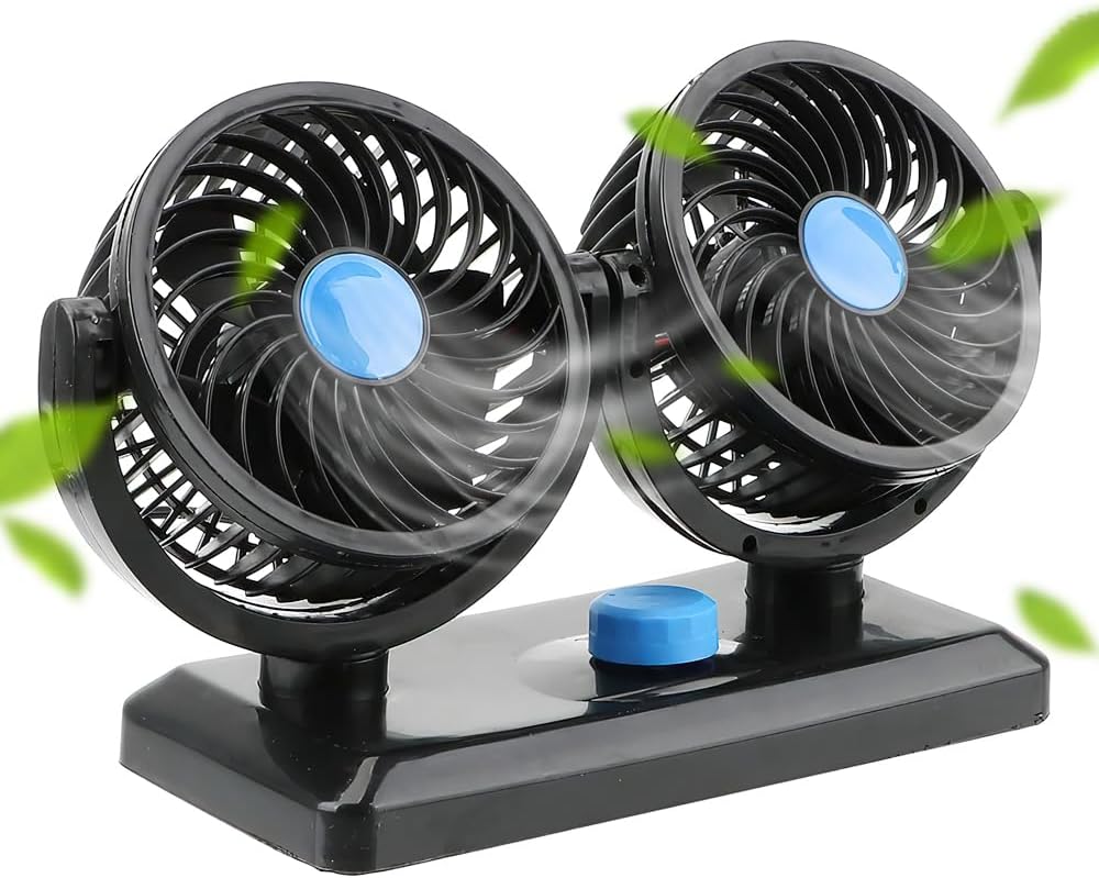 Ventilador Coche Doble Cabeza USB
