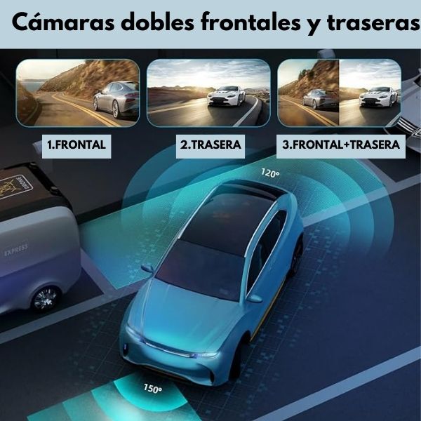 ProSight® Retrovisor Doble Cámara Frontal y Trasera HD