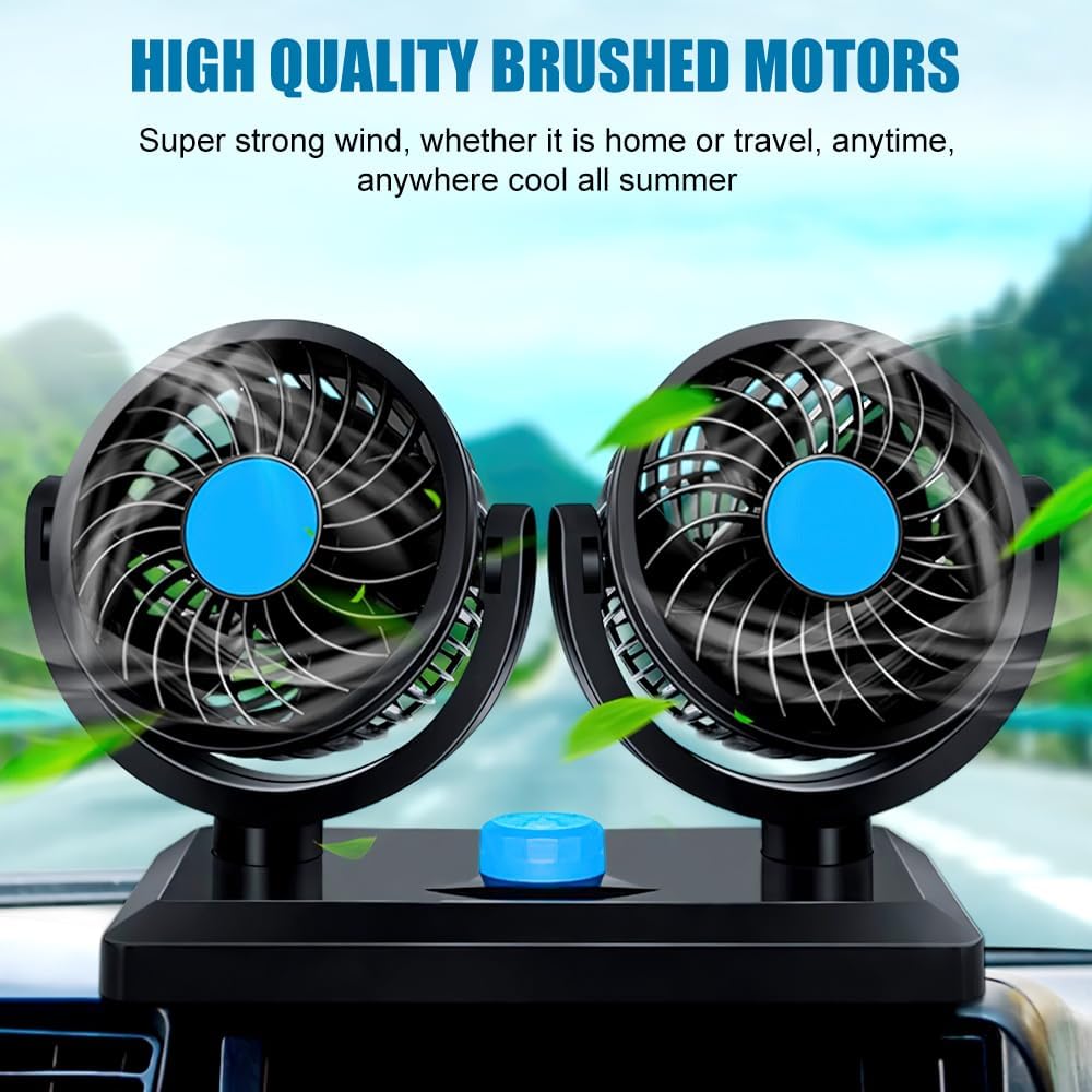 Ventilador Coche Doble Cabeza USB