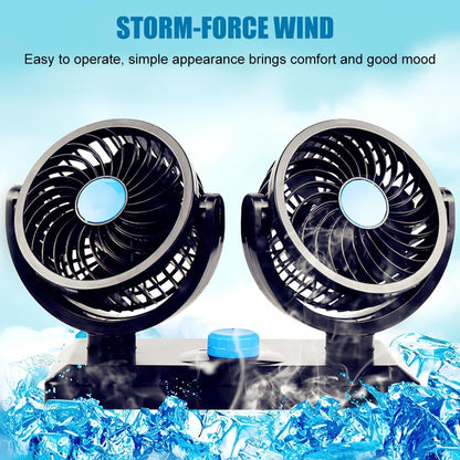 Ventilador Coche Doble Cabeza USB
