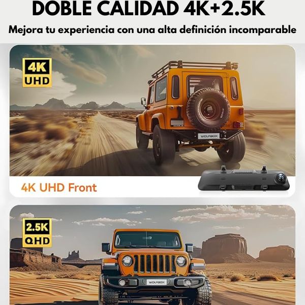 ProSight® Retrovisor Doble Cámara Frontal y Trasera HD