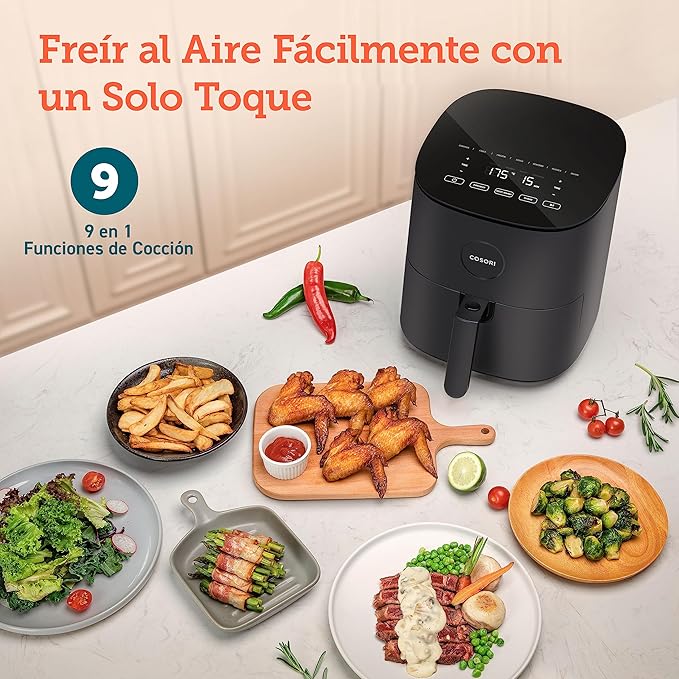 Pack Freidora de aire 6L 1200w + Libro 200 recetas