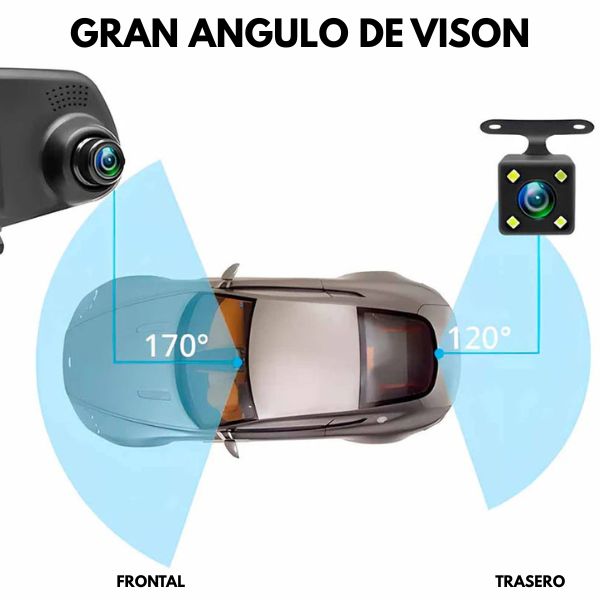 ProSight® Retrovisor Doble Cámara Frontal y Trasera HD