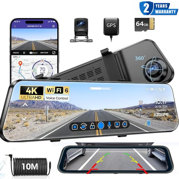 ProSight® Retrovisor Doble Cámara Frontal y Trasera HD